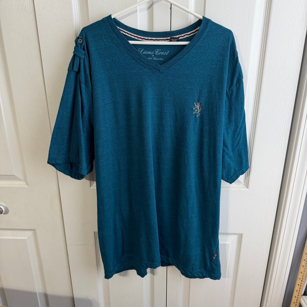 Lions Crest English Laundry blue‎ v neck tee size 3XL